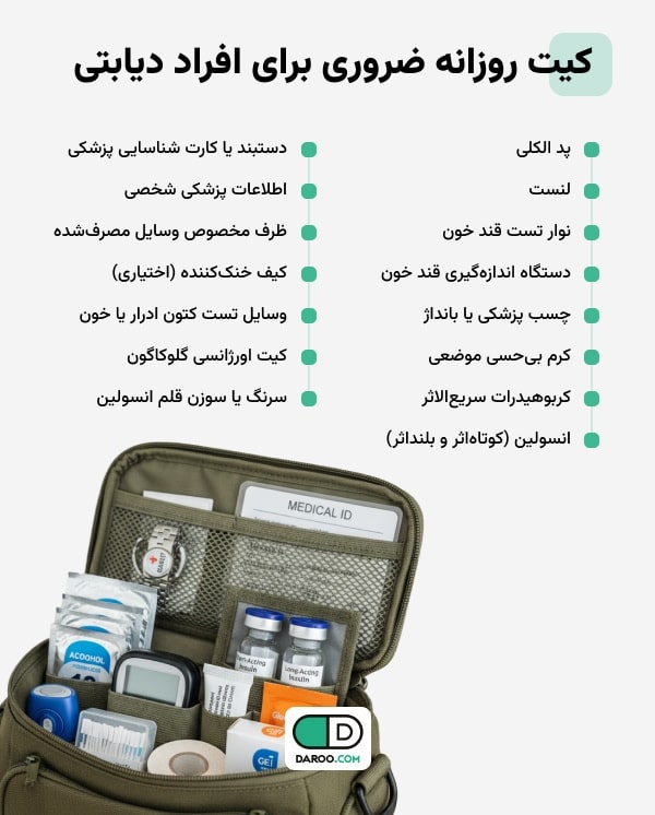 کیت روزانه ضروری برای افراد دیابتی