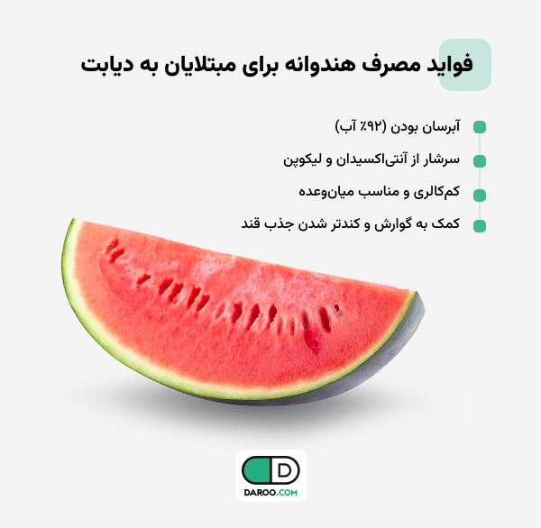 فواید مصرف هندوانه برای مبتلایان به دیابت 