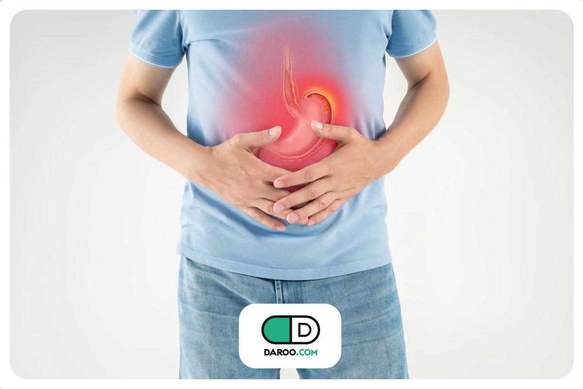 فرد مبتلا به زخم معده