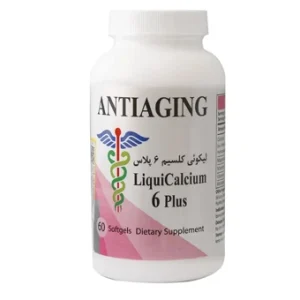 سافت ژل لیکوئی کلسیم 6 پلاس آنتی ایجینگ 60 عددی آدونیس کیش