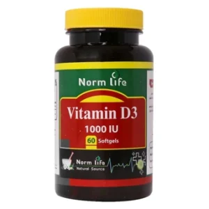 کپسول ژلاتینی ویتامین دی 3 1000 واحد نورم لایف بسته 60 عددی