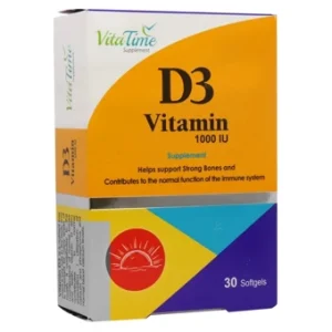 کپسول ژلاتینی ویتامین دی 3 1000 ویتاتایم بسته 30 عددی